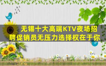 无锡十大高端KTV夜场招聘促销员无压力选择权在于你